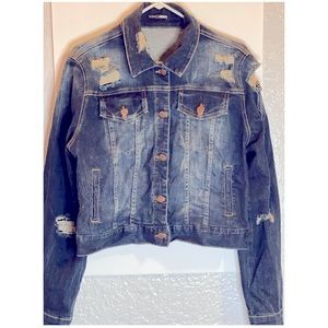 Dark blue edgy Jean jacket